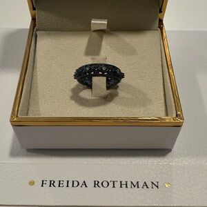 Freida Rothman Black Rhodium Stacking Ring